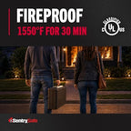 SentrySafe Fireproof Safe Box with Key Lock, Chest Safe with Carrying Handle to Secure Money, Jewelry, Documents, 0.25 Cubic Feet, 6.3 x 15.3 x 12.1 Inches, 1160 - Image 2
