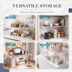 Youyole 4 Set Adjustable Cabinet Organizer, Expandable Steel Kitchen Rack - Image 6