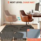BAGAIL Office Chair Mat for Hardwood Floor, 45"x53" Heavy Duty Computer Chair Mat - Fast Flat & Smooth Glide - Non-Slip Desk Chair Floor Protector for Home Office - Dark Brown - Image 2