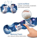 4 in 1 Ergonomic Memory Foam Mouse Pad Wrist Rest Set, Large XXL Gaming Desk Pad + Keyboard Wrist Rest + Mouse Wrist Cushion + Coaster for Home Office Study Gaming, Cute Cat - Image 6