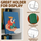 8 Pack Acrylic Book Stands for Display, Clear Bookshelf Holder - Image 3