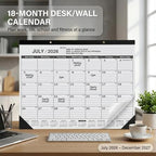 Desk Calendar 2026-2027 - Large 18-Month Monthly Desk Pad, July 2026 to December 2027, 22" x 17" Calendar with Thick Paper, Golden Hanging Holes & To-Do List for Home and Office - Image 4