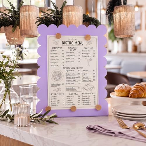 Gueevin 2 Pcs Magnet Board Magnetic Display Stand for Table, Purple, Small - Image 6