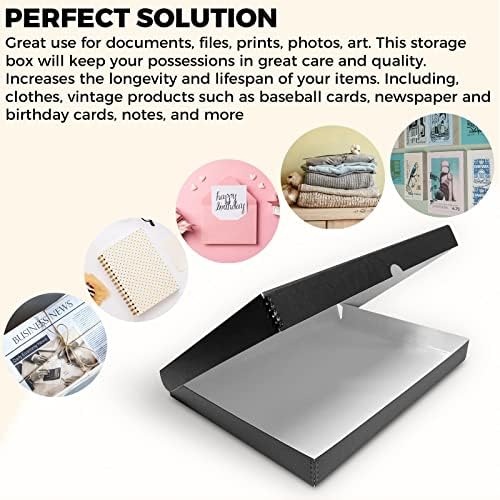 Golden State Art, Clamshell Archival Folio Storage Box 13x19 Inch, Black - Image 5