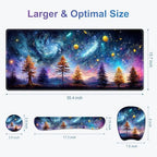 4 in 1 Large Mouse Pad, Keyboard Wrist Rest Set, Ergonomic, Non-slip, Waterproof, Colorful World - Image 5
