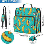 3-Ring Zipper Binder with Shoulder Strap Zip-Up Expanding File Folder Organizer Storage Fireproof Accordion Trapper Keeper Home School Office Three Butterfly (Banana Camera) - Image 3