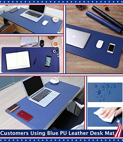 24 X 48 Inch Desk Blotter Pad on Top of Desks Waterproof PU Leather Mouse Pad Desk Writing Mat For Home Office Large Laptop Computer Gaming Under Keyboard Pad Desk Accessories for Women Men Kids Black - Image 5
