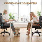 Adjustable Foot Rest Under Desk at Work, 16.6" Wide Wooden Ergonomic Footstool with 3 Height Options, Linen Cushion, Non-Slip EVA Stepping Surface & Posture Support for Office, Home & Gaming - Image 4