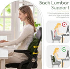 Lumbar Support Pillow for Recliner Chair/Office Chair/Couch, Memory Foam Back Support Cushion with Adjustable Strap, Recliner Cushions for Lower Back Pain Relief, Sleeping, Washable Cover, Dark Green - Image 3