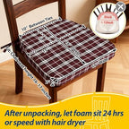 AAAAAcessories Chair Cushions for Dining Chairs, 17 x 16 x 2 in, Set of 2 - Image 2