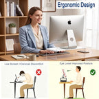 Acrylic Monitor Stand Riser L14" x H5" | Multi-Purpose Desk Organizer for Monitor & Laptop, Compatible with PC, Apple Studio Display and Printer, Ideal for Home Workspaces & Office Desks (White) - Image 5