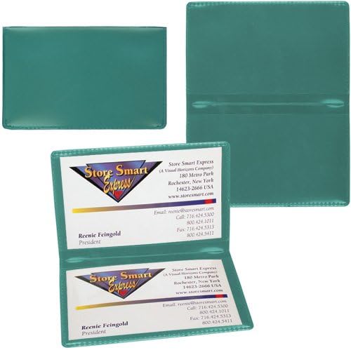 StoreSMART - Metallic Green Folding Business Card Holders - 10 Pack - Polypropylene Plastic (RPP2915MG-10) - Image 3