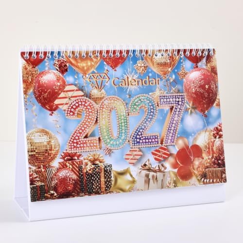 icceemee 2027 Calendar Desk Calendar DIY Diamond Painting Art with Animals theme Calendar, Monthly Flip Planner with To-Do List, Handmade Craft for Office & Home Decor Gift by ICCEEMEE