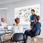 XBoard Magnetic Whiteboard 72 x 40 Inch | Foldable Dry Erase Board with Aluminium Frame & Marker Tray 6' x 3' | Wall Mounted - Image 5