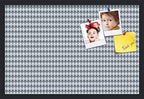 PinPix 27x18 inch Cork Bulletin Board. This Decorative Framed Pin Board Comes with Diamond Pattern in Grey and Blue Design and Satin Black. Ideal for Home, Office Decor or School (PinPix-227) by PinPixBulletinBoards
