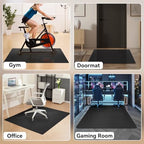 Black Office Chair Mat for Hardwood Floor, 48 x 72 in Desk Floor Protector - Image 2