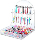 Glenmal Bead Pen Bar Holder with Sorting Tray 10 Slots Display Stand Storage Organizer with Bead 9 Grid Organizer Box Divided Storage Case for DIY Home Office (Acrylic) by Glenmal