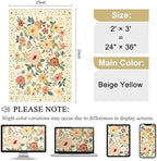 DUKINO 2x3 Entryway Rug, Door Mat Soft Washable Rug Non Slip, Beige Yellow - Image 2