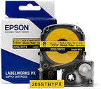 LABELWORKS Epson 205STBYPX Heat Shrink Tube - Black on Yellow - 5mm - Image 6