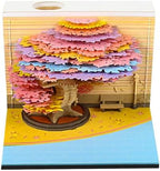 3D Memo Pad Tree Model Colorful 3D Sticky Notes Paper Notes,3D Art Notepad with Pen Holder (The Spring Tree) by SIWEME