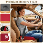 TranquilRelax Memory Foam Seat Cushion for Office Chair, 3-Inch, Red - Image 4