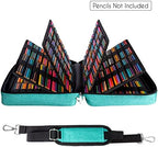 YOUSHARES Big Capacity Colored Pencil Case - 480 Slots large Pen Case Organizer with Multilayer Holder for Prismacolor Colored Pencils & Gel Pen (Green) - Image 3