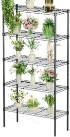 HealSmart 5-Tier Metal Wire Storage Shelves, Adjustable Standing Storage Rack Shelf, Heavy Duty Steel Shelving Unit Organizers for Kitchen Bathroom Pantry Garage, 23.3" W×13.4" D×60" H, Black - Image 5