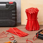 SATINIOR 500 Pcs 8 Inch Red Plenum Cable Ties Bulk, 50 lb Zip Ties - Image 7