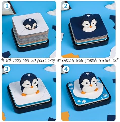 3D Calendar 2027, Time Piece Calendar 2027, 3D Tear-Off Art Desk Calendar W LED Lights, Creative 3D Memo Pad Paper Art Tree House DIY Paper Carving. - Image 5