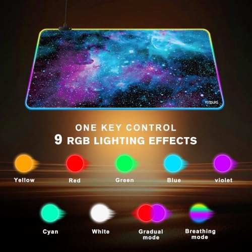 Mydours 40" x 20" RGB Gaming XXL Large Mouse Pad (Purple Universe) - Image 4