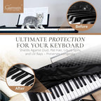 Clairevoire Digital Piano Cover, Piano Keyboard Covers -Protective for Roland Piano Covers FP Series, Durable and Waterproof Piano Keyboard Dust Cover, Piano Keyboard Case -Roland FP-30X Ebony Black - Image 3