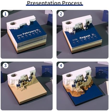 3D Creative Time Piece Calendar 2027 Desk Calendar - Image 3