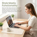 Leather Writing Desk Pad, 24"x31.5" Non-Slip Heat Resistant Waterproof Leather Round Edge Cream White Durable Desk Protect Mat, Anti-Static Writing Mat Table Protector - Image 7