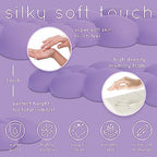 Purple Cloud Keyboard Wrist Rest – Create-ables Qloud Purple Wrist Rest for Computer Keyboard and Mouse, Ergonomic Memory Foam Wrist Pad with Non-Slip Base, Includes Cloud Mouse Pad - Image 6