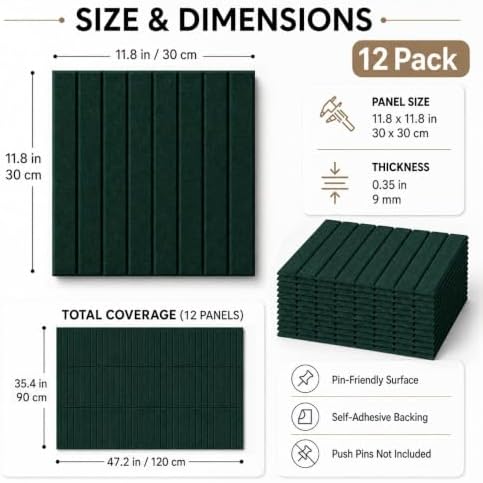 Stripe Felt Bulletin Board Tiles, Cork Board Alternative 48 x 36 in - Image 2