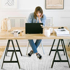 Office Chair Mat for Hardwood Floor, 72"x48" Easy Glide Computer Desk Mat Protector for Rolling Chair Under Desk Rug Nonslip Backing, Machine Wash, (Modern) - Image 2