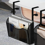 INLDY Under Desk Drawer, Desk Side Storage, Hanging Desks Organizer, Clamp On Mesh Metal Desks Organizer for Office and Home (Black) by Unknown