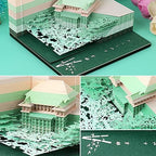 Shimizu Temple Japan 3D Paper Note Three-Dimensional Memo Pad Sticky Notes Paper Bookmark Pen Holder Creative Birthday Gift (Green) - Image 3