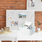 12 Pieces Plastic Storage Bins with Handles, 9.6 X 6.3 X 3.9 Inch, White - Image 5