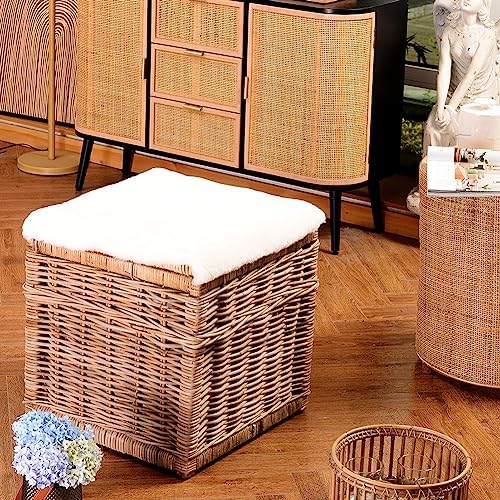 LLB Sheepskin Desk Chair Seat Cushion - Ivory White Fur, 19x19 Inch (Pack of 1) - Image 6