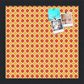 PinPix 13x13 inch Cork Bulletin Board. This Decorative Framed Pin Board Comes with Diamond Pattern in Red and Orange Design and Satin Black. Ideal for Home, Office Decor or School (PinPix-331) by PinPixBulletinBoards