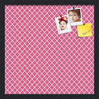 PinPix 18x18 inch Cork Bulletin Board. This Decorative Framed Pin Board Comes with Diamond Pattern in Hot Pink Design and Satin Black. Ideal for Home, Office Decor or School (PinPix-302) by PinPixBulletinBoards