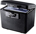 SentrySafe Black Fireproof Document Box with Key Lock, Safe Secures Files and Documents for Home or Office, 0.61 Cubic Feet, 13.6 x 15.3 x 12.1 inches, 1170 by SentrySafe