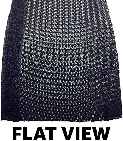 Electriduct 3" Side Entry Cable Wrap Braided Sleeving with Hook & Loop Fastener - 25 Feet (White) - Image 4