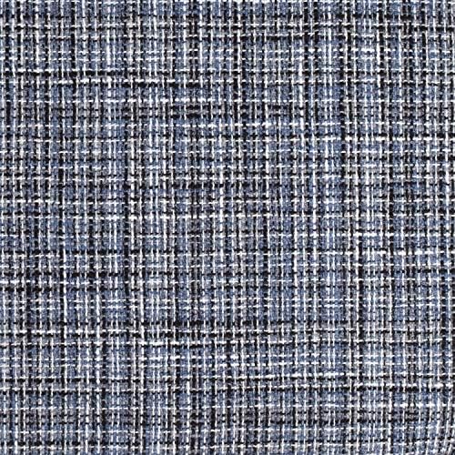 Sweet Home Collection Chair Cushion Memory Foam Pads with Ties Honeycomb Pattern Slip Non Skid Rubber Back Rounded Square 16" x 16" Seat Cover, 6 Pack,Aria Blue/Black - Image 2