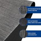 Office Chair Mat for Hardwood & Tile Floor, 30" x 48"Anti-Slip Desk Chair Mat, Easy Glide Floor Protector for Rolling Chairs, Floor Mat for Office Chair for Home Office (Dark Gery) - Image 4