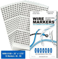 Premium Wire Marker Book Numbered 46-49 for Cable Management, Vinyl-Coated, High-Tack Adhesive, Electric Panel Wire Labels 10 Pages/Book by Unknown
