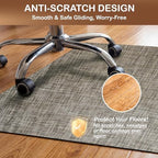 Office Chair Mat for Hardwood Floor, 36" x 48" Non-Slip Office Chair Mat for Rolling Chair, Heavy Duty Textilene Floor Protector for Hardwood Tile, Desk Computer Chair Mat for Home Office,Brown - Image 4