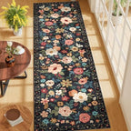 DUKINO 2x7 Runner Rug for Hallway, Washable Runner Rug Non Slip, Black - Image 3