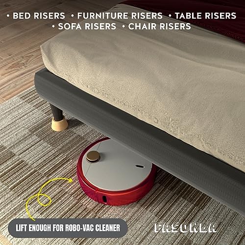 FASONLA Bed Risers (Set of 4) Furniture Risers Lifts Height 2", Oak Solid Wooden Risers for Bed, Furniture Risers with Non-Slip Recessed Hole (Monolithic Wood, 4pcs-2" Hight-Natural) - Image 6